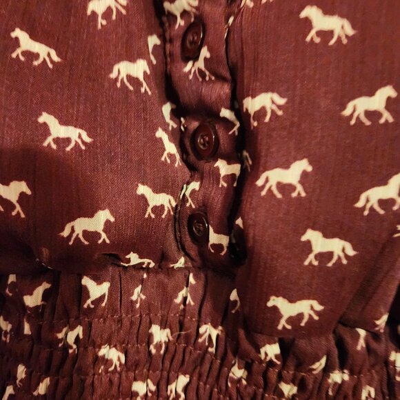 Torrid Horse Print Blouse - Picture 3 of 3